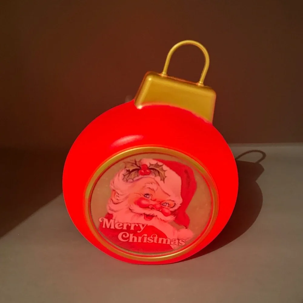 Mr Christmas Blow Santa Ornament Red Table Top Light Up Decor
